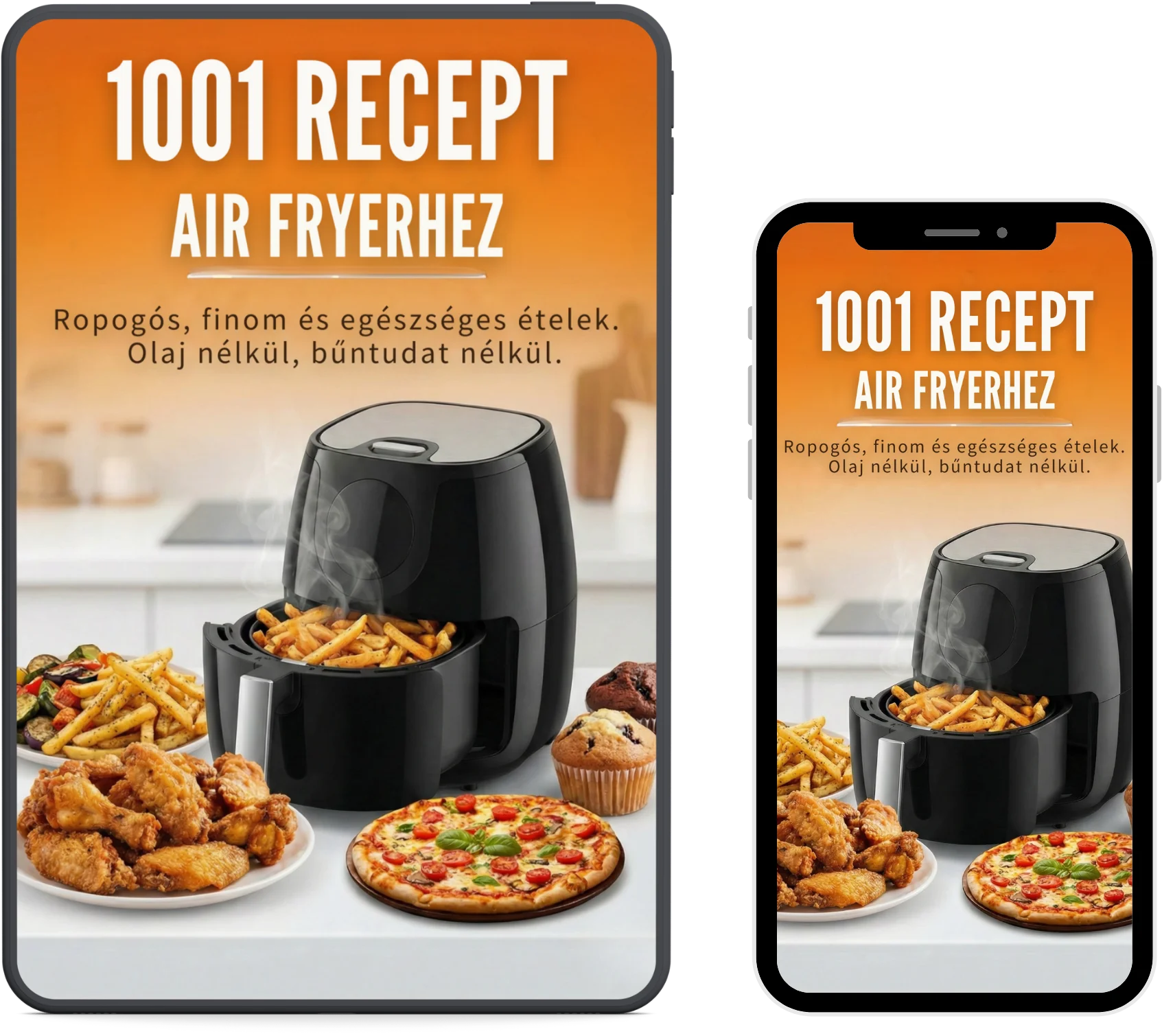 Mockup e-knjige: 1001 zdravi recept za Air Fryer